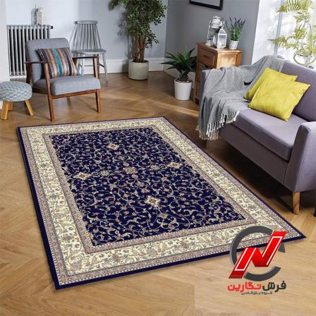 بهترین تولیدکنندگان ایرانی  فرش سرمه ای 700 شانه